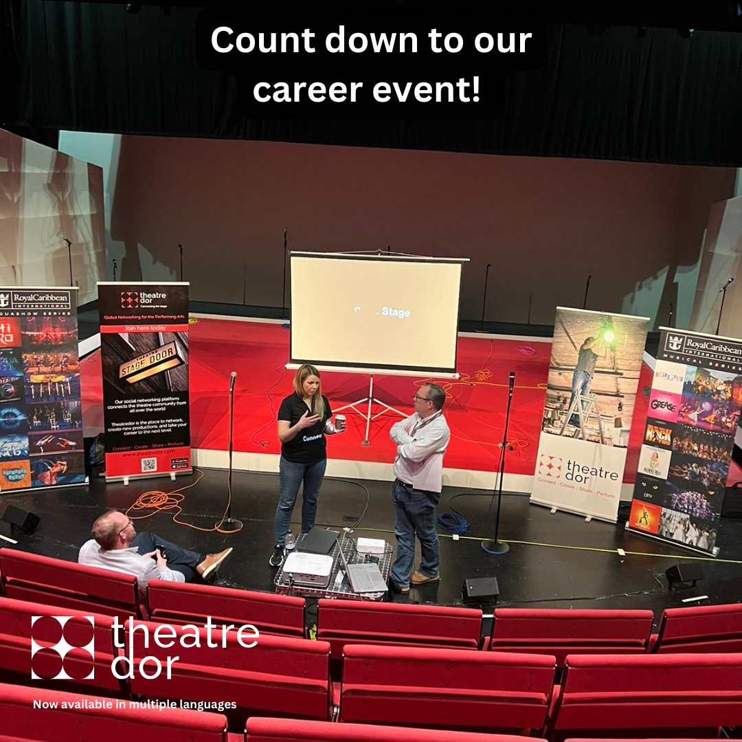 Theatredor's tweet photo. Just under an hour until we kick of our technical theatre careers event with @RoyalCaribbean held with and at @LAMDAdrama. If you can't make it today watch for other events we have coming soon! https://t.co/PVutelAs7B