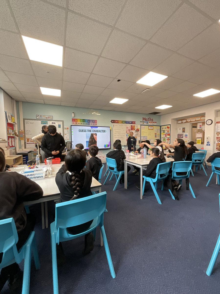 MarshfieldPS's tweet photo. Children in year 5 thoroughly enjoyed their Anti-Bullying workshop. A big thank you to #TeamBIB for visiting us! #Respect #CarltonCares @BiBresearch https://t.co/KpiY967tHG