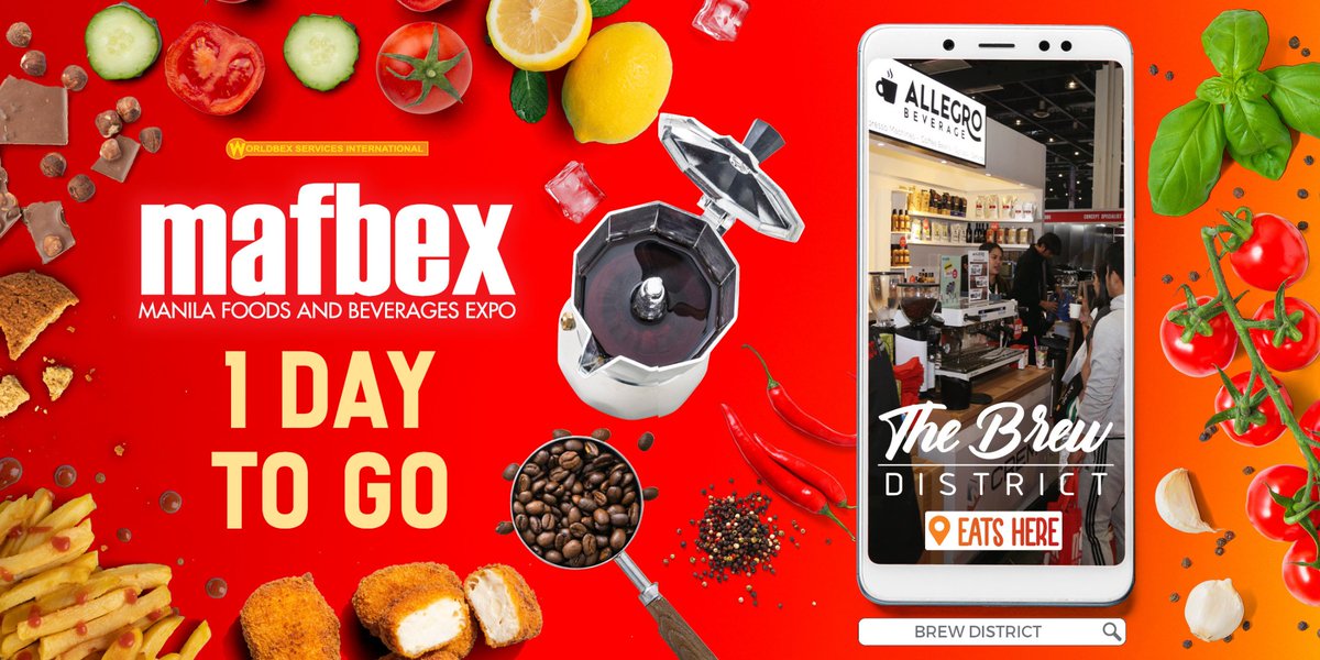 worldbex's tweet photo. EATS FINALLY HERE! The Manila Foods and Beverage Expo 2024 (MAFBEX) opens tomorrow!

See the unique coffee blends from local and international coffee bean sellers and taste the caffeine goodness when you visit MAFBEX 2024.

Get your tickets now https://t.co/kPp6qATusz
#MAFBEX2024 https://t.co/ifERPESETu