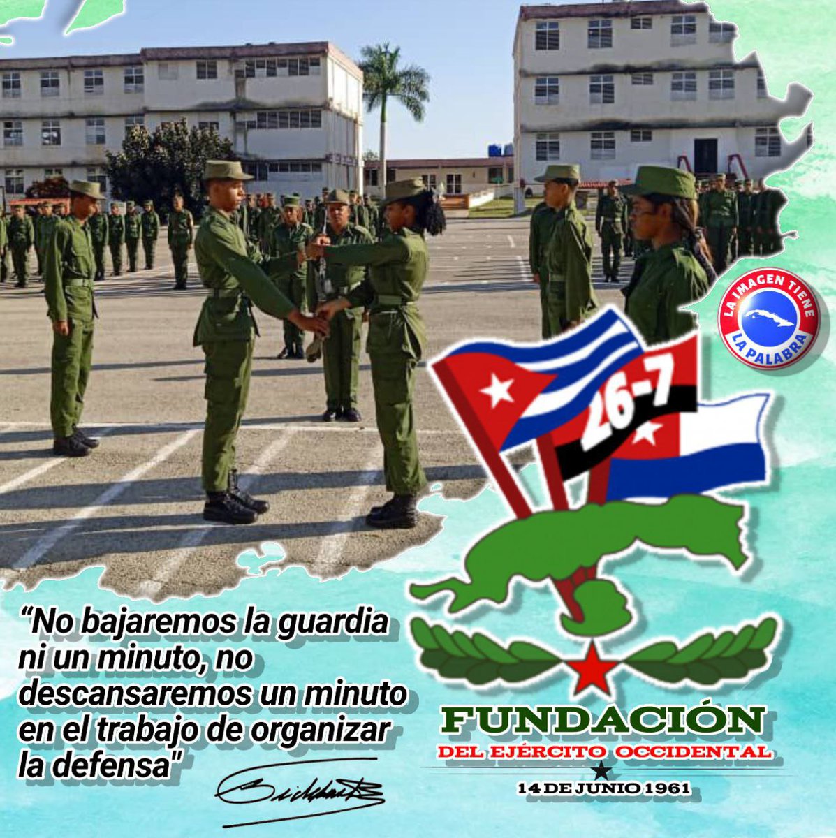 CONSTITUCIÓN DE LA REPÚBLICA 
ARTÍCULO 4. La defensa de la patria socialista es el más grande honor y el deber supremo de cada cubano. 
Martí: " mientras sea la guerra un peligro, será un deber prepararla.
#UnidosXCuba