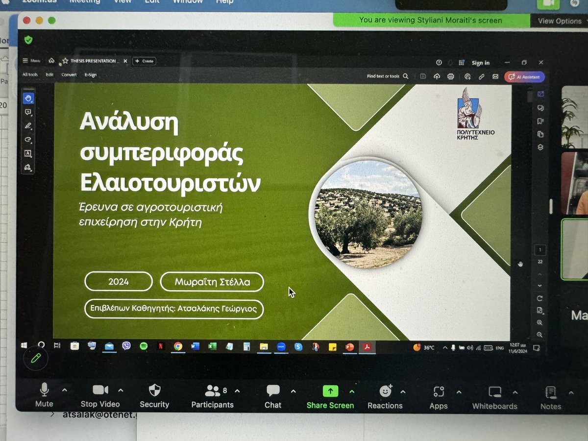 AtsalakisGeorge's tweet photo. Μια εξαιρετική εργασία Μάστερ για τον ελαιοτουρισμό μόλις παρουσιάστηκε από την Στέλλα Μωραΐτη. Της αξίζουν πολλά συγχαρητήρια!!
#tourism #travel #olivoil #tourist #kalyves #crete #greece #chania #apokoronas #kalives #beach #discover #kreta #vacation #hotel #hotelsentertainment https://t.co/84LY9EZmJk