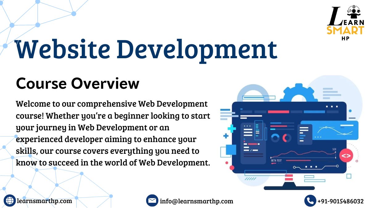 LearnSmartHP's tweet image. Transform your Ideas into Websites
.
#WebDevelopmentTraining #LearnWebDevelopment #WebDevSkills #CodeAcademy #WebDevCourses #FrontendDevelopment #BackendDevelopment #TechSkills #shimla #learnsmarthp
.
Visit our Website: learnsmarthp.com