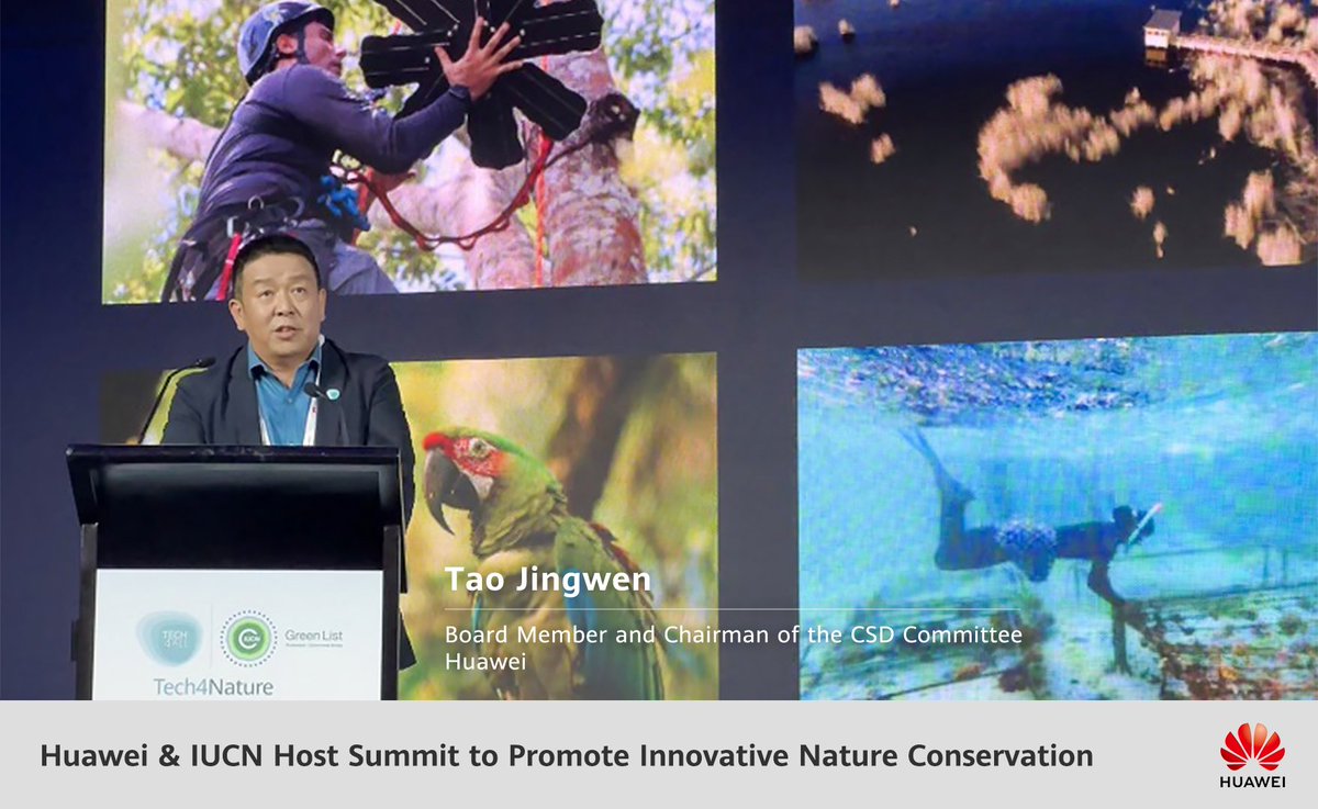 Huawei's tweet image. #Huawei &amp;amp; @IUCN held the 2024 #Tech4Nature Summit to mark the start of Phase 2 of the #Tech4Nature global partnership &amp;amp; promote innovation in nature conservation. Learn more: tinyurl.com/2k78hvu4 #WinWin #TECH4ALL #HuaweiNews