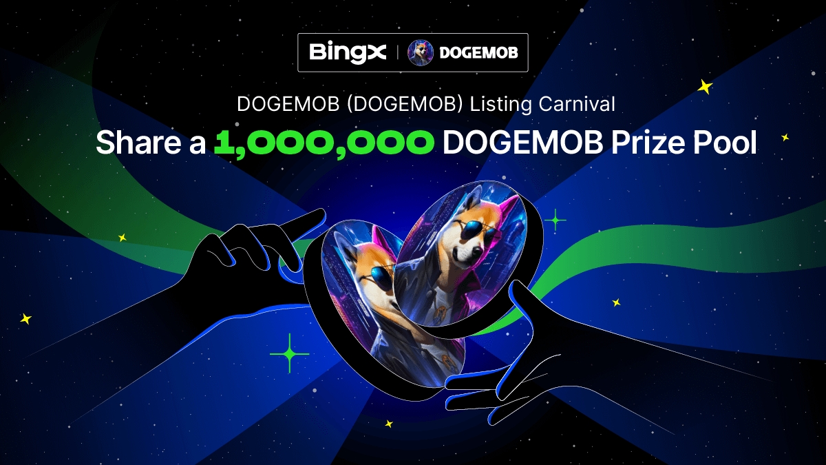 🎁 $DOGEMOB Listing Carnival  <a href="/DogeMobOfficial/">DogeMobOfficial</a> 

💰 Share a prize pool up to 1,000,000 DOGEMOB!
Details 👉 = bingx.com/en-us/act/temp…

💰 5 winners! 3,000 DOGEMOB #Giveaway each!
✅ To enter: RT this tweet and tag 5 friends.