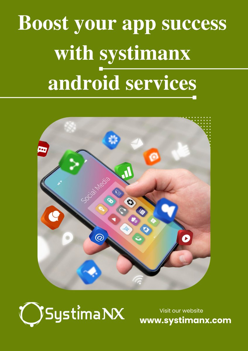 SystimanxITSol's tweet image. Discover how SystimanX's #Androiddevelopmentservices can elevate your app's success. Learn about our innovative solutions, expert team, and commitment to excellence.
shorturl.at/JfQkJ
#androidappdevelopment #androiddevelopmentcompany #androidappsolutions