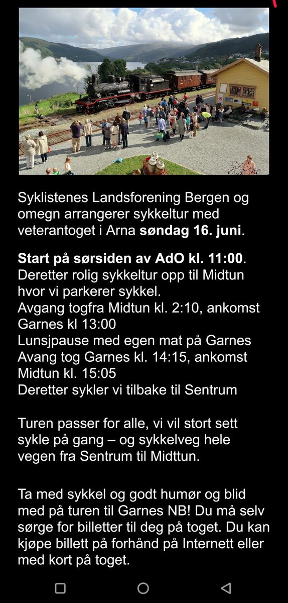 Bli med oss på tur på søndag!