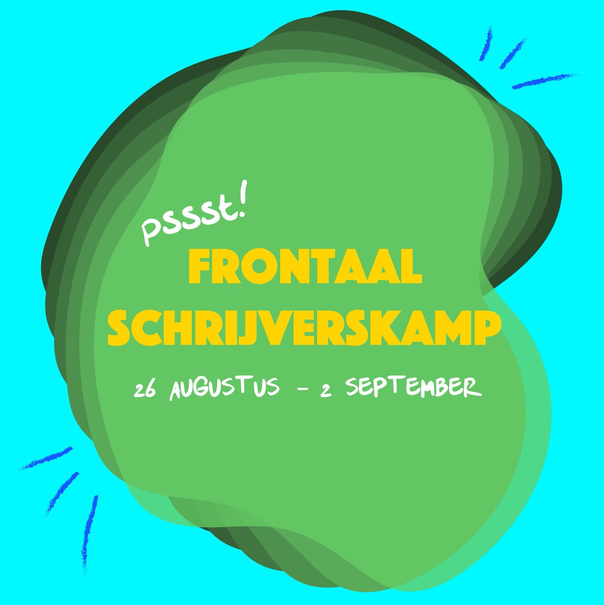 Deze zomer presenteert Frontaal het allereerste Frontaal Schrijverskamp. Tien aanstormende schrijftalenten krijgen de kans om een week lang aan nieuw materiaal te werken en workshops te volgen van inspirerende schrijvers en makers uit het literaire veld van Nederland en België