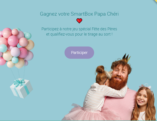 🚨 C'est bientôt la Fête des Pères !🎁
Jouez et tentez de gagner une smartbox "Papa Chéri" 🤩🤩
Fin du jeu le jeudi 12 juin à 12h00 !
Pour jouer, c’est par ici 👇
shakr.cc/56jdn