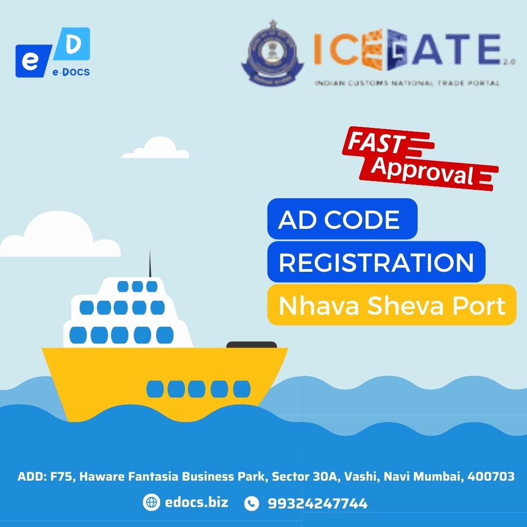 eDocs_'s tweet image. "AD Code Registration for Nhava Sheva Port - Fast Approval Guaranteed! Register Now with eDocs!"
#adcode #nhavashevaport #importexportregistration #businessregistration #icegate #consultant #edocs #professional #Instagram #foryou