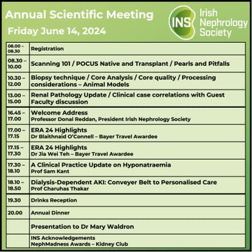 Irish Nephrology Society tweet media