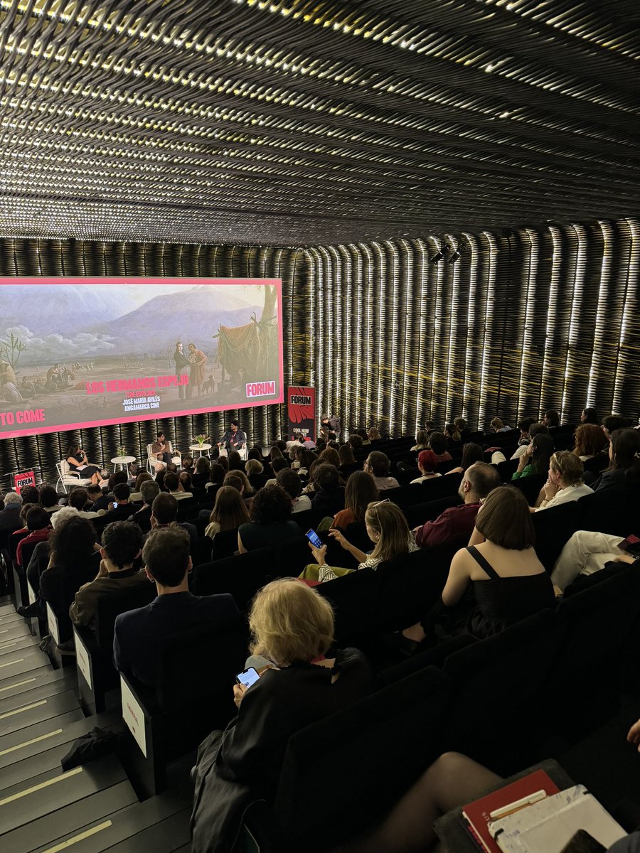 ECAM_'s tweet photo. 3,2,1… ¡PITCH! 🧨

Esta mañana en la Sala Azcona de @CinetecaMadrid, los equipos de los proyectos seleccionados en #FilmsToCome han pitcheado sus largometrajes en desarrollo.

#ECAMFORUM https://t.co/6mhIH5D3Sx