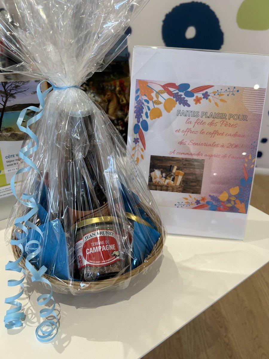 Tic tac tic tac ⏰la Fête des Pères approche ! À ⁦<a href="/SenMantes78/">Senioriales de Mantes - Gassicourt</a>⁩ nous proposons un coffret cadeau à petit prix pour le plaisir des papilles 😋avec produits régionaux de qualité. Faire plaisir c’est se faire plaisir aussi 🤩