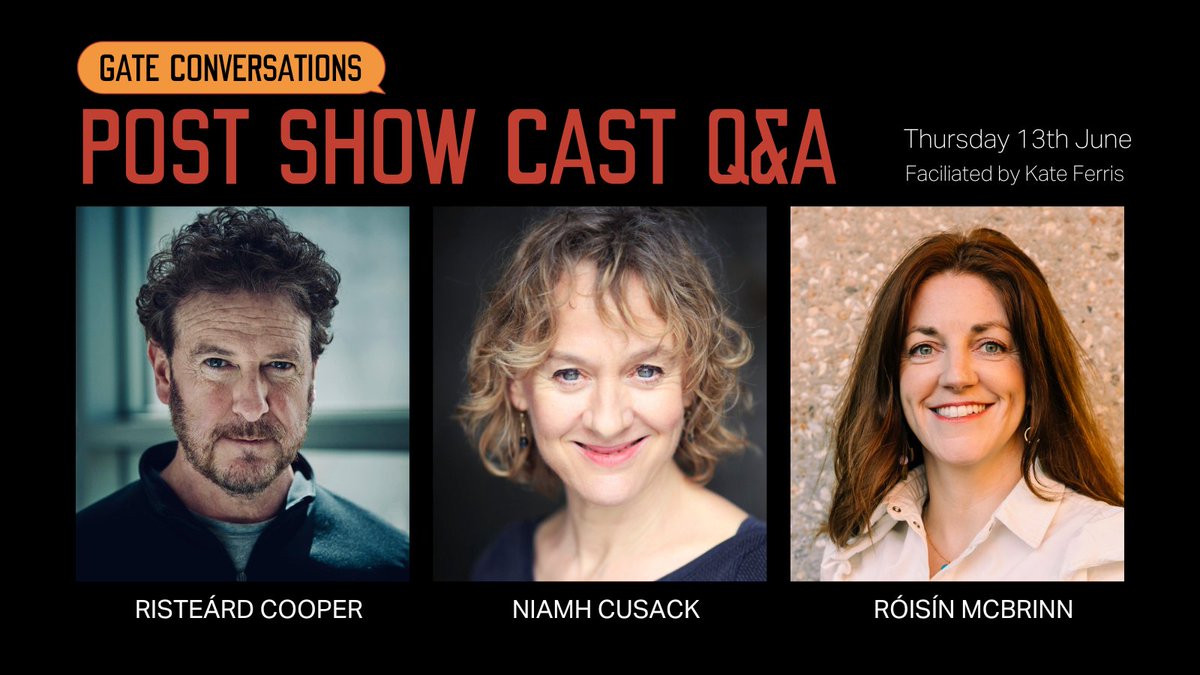 GateTheatreDub's tweet image. 💬 GATE CONVERSATIONS 💬

Post-show Thursday 13th June we're hosting a Q&amp;amp;A facilitated by Gate Theatre's Head of Producing Kate Ferris.

🗓️ Duration: Approx. 30 minutes.
🎟️ Limited tickets still available: gatetheatre.ie

#CircleMirrorTransformation #GateTheatreDublin