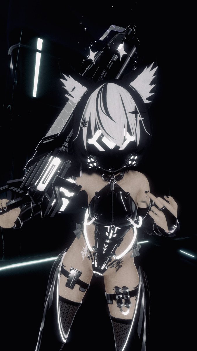 neminyo's tweet image. loving this new outfit 🤍
#vrchat #YaokiSubDesign #EvilFallSet