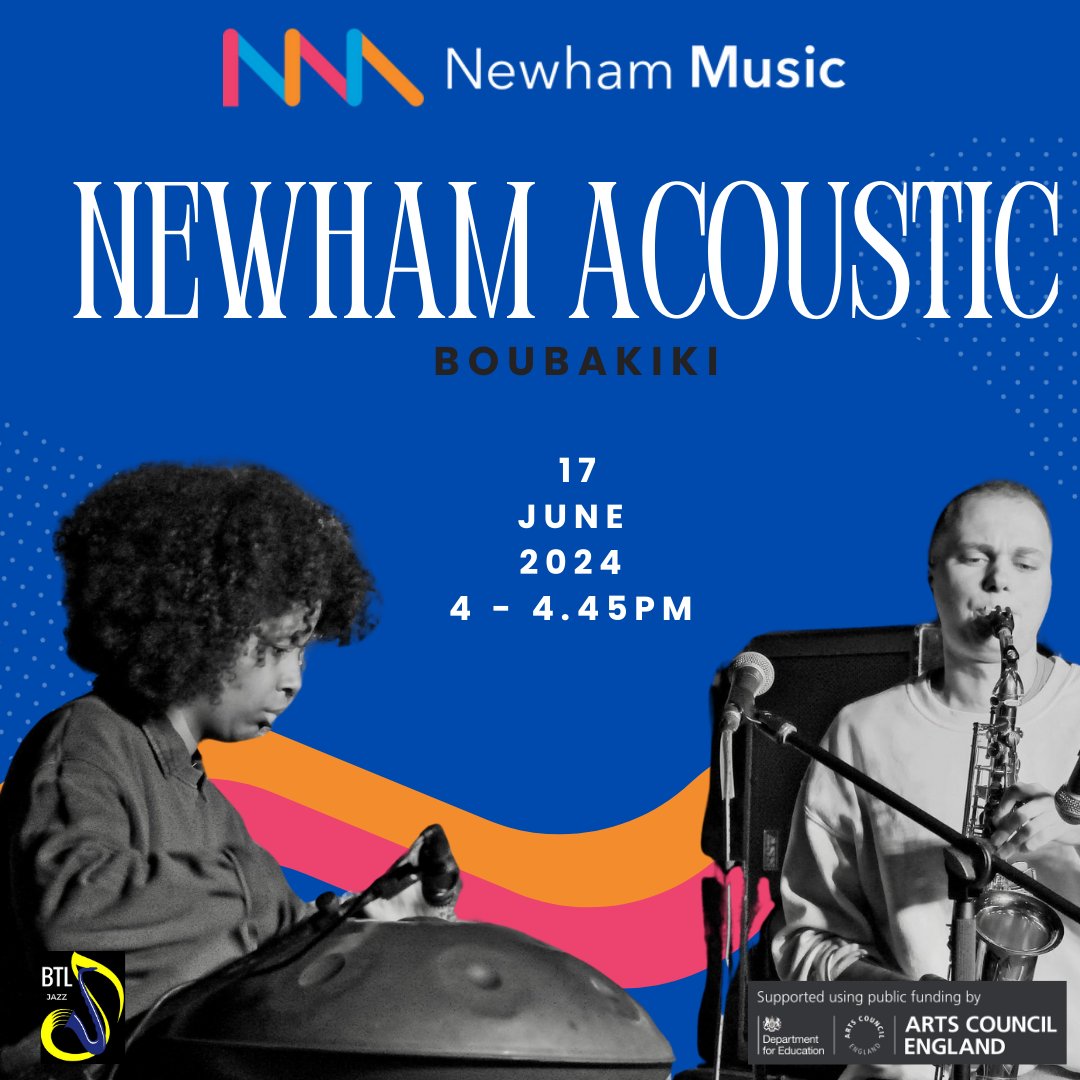 joe5teele's tweet photo. Boubakiki gig next Monday!

Looking forward to sharing some new tunes 👀 in the heart of @westfieldstrat with @NewhamMusic https://t.co/6U0AC4ce8C