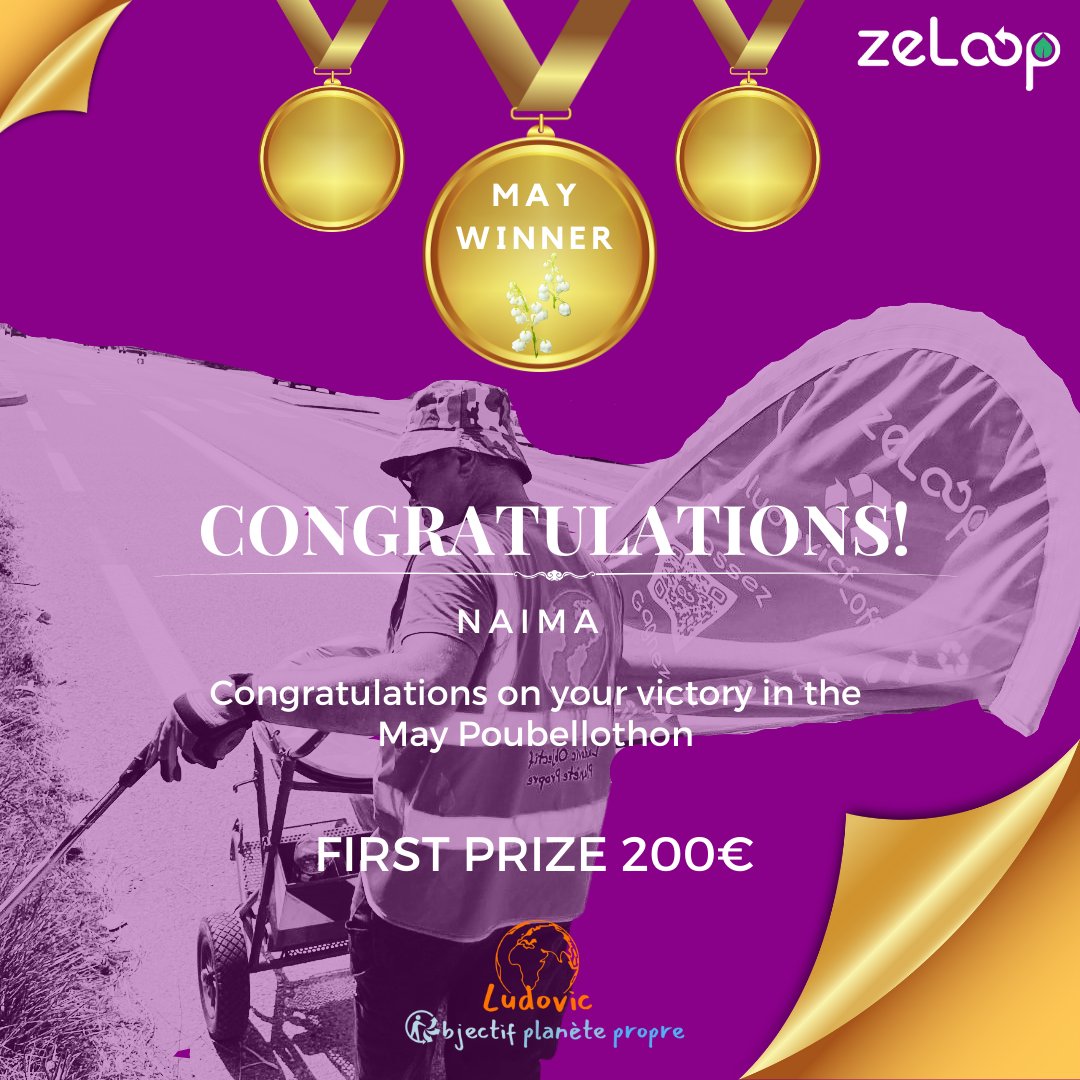 🏆 A big shout-out to the May challenge victor! Your efforts have made a cleaner world. 

Not at the top yet? June's leaderboard awaits you. Keep up the spirit and you might just snag that 200€ MAIF gift card! #EcoChampion #CleanToWin #MAIFChallenge #zeloop #plogging <a href="/Lingocoins/">Lingo</a>