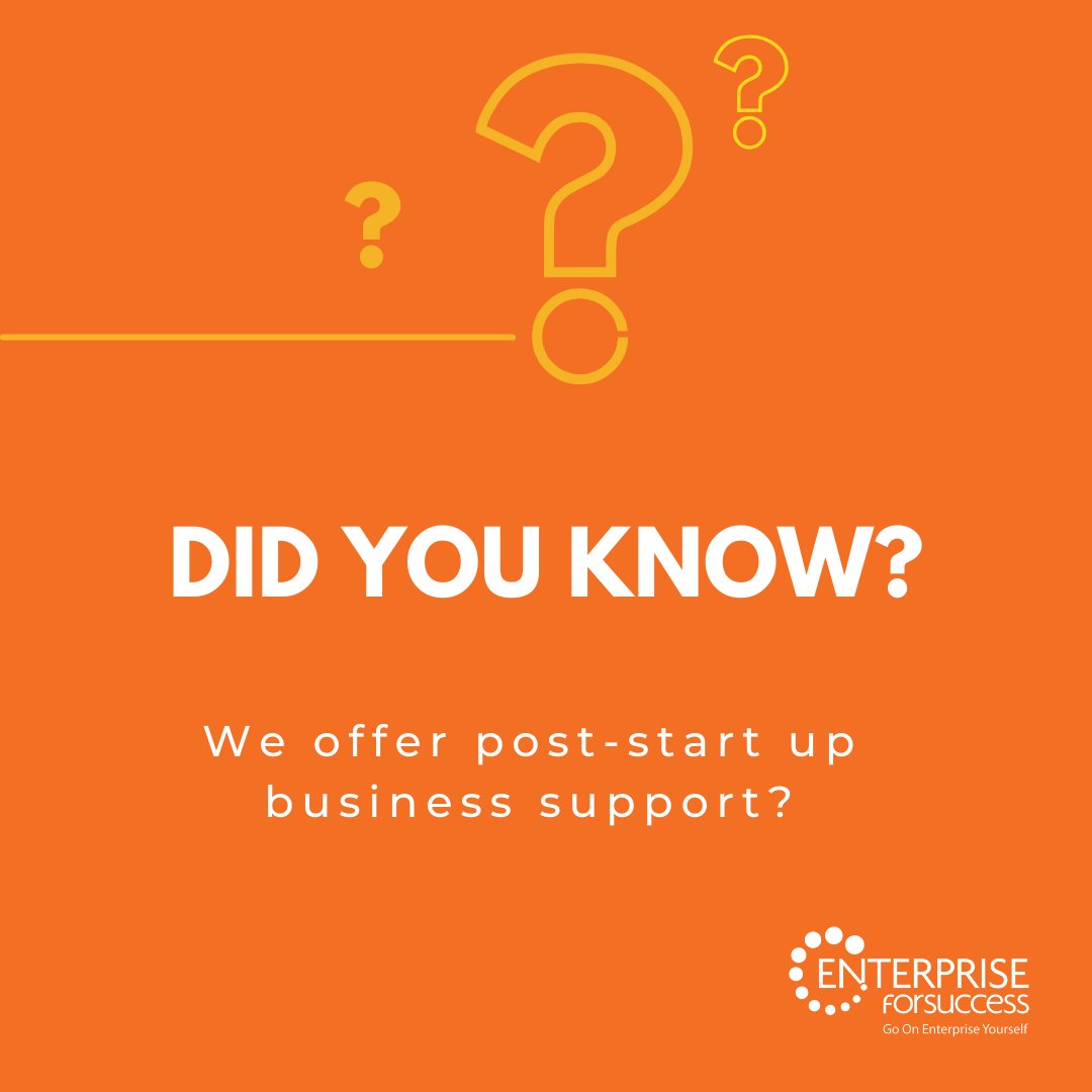 Did you know we offer post start-up support? 🌟 Not all ideas start with a plan—some come from opportunities! Join our free workshops &amp; get tailored 1-2-1 support for new businesses. Drop us a message for more info! 🚀 #StartupSupport #Entrepreneurship #SmallBusiness