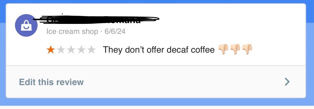 For a high street premium coffee chain, this was enough for me to give a zero star review while visiting in the evening when caffeine *€£¥s up your sleep!