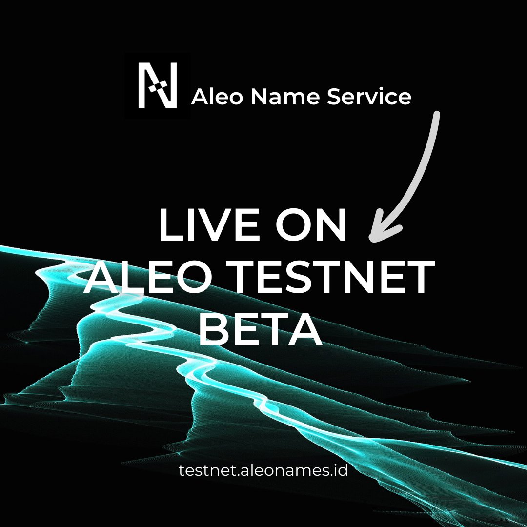aleonames's tweet photo. 🚀 Great news! ANS has launched on the latest testnet-beta. Experience the new features and improvements today at https://t.co/GVK0g7ovVg 🌟

Dive in and explore what we’ve been working on!

#Aleo #ANS #Blockchain #TestnetBeta https://t.co/pVo0e13eTG