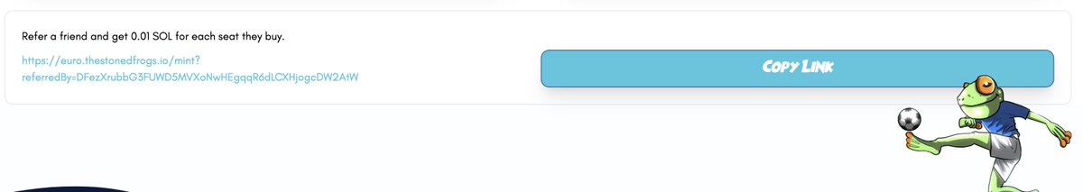 Due to higher demand and traction, we will be extending mint until tomorrow June 12 8PM UTC!

You can now also use your referral link and get 0.01 Sol on every NFT purchased.

Go to the link in the replies, connect your wallet, and a unique link will be generated for you. Anyone