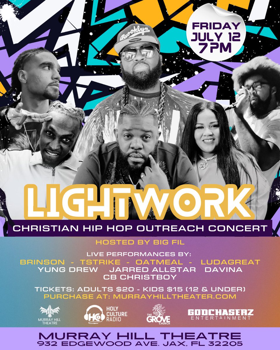 Brinson (@iambrinson) on Twitter photo DUVAL its Time! July 12th Friday night 7pm !!!!
Join me for "LIGHTWORK". Friends from NYC, ST LOUIS, and ORLANDO are coming to Jacksonville to lift up Jesus!
PPPPPPPULL UP!
Get tickets here murrayhilltheatre.com/e/?wfea_eb_id=…
#CHH #DUVAL #DUUUVAL #LiveMusic <a href="/mhtrocks/">Murray Hill Theatre</a> DUVAL its Time! July 12th Friday night 7pm !!!!
Join me for "LIGHTWORK". Friends from NYC, ST LOUIS, and ORLANDO are coming to Jacksonville to lift up Jesus!
PPPPPPPULL UP!
Get tickets here murrayhilltheatre.com/e/?wfea_eb_id=…
#CHH #DUVAL #DUUUVAL #LiveMusic <a href="/mhtrocks/">Murray Hill Theatre</a>