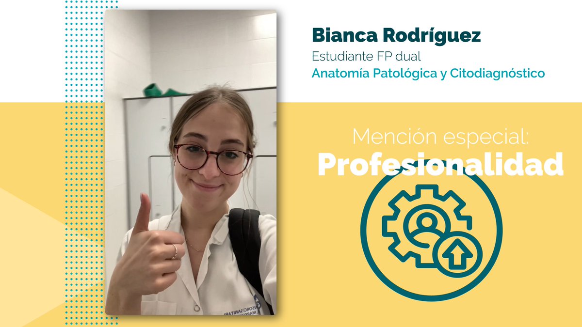 FBertelsmann's tweet photo. Bianca Rodríguez, estudiante de FP dual en Anatomía Patológica y Citodiagnóstico, nos explica su experiencia de manera didáctica demostrando todo lo que ha aprendido. ¡Sin duda, es la gran merecedora de la Mención de Profesionalidad👏!
https://t.co/bbZsWh9ri1 https://t.co/JEKzJW8ti0