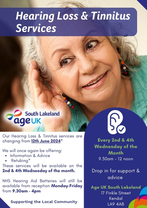 Don't forget that from tomorrow we are able to offer retubing of NHS hearing aids again, pop along to our Finkle Street reception between 9:30 -12noon for our volunteers to be able to help you. Our Tinnitus Drop-In will also be available for advice &amp; support.