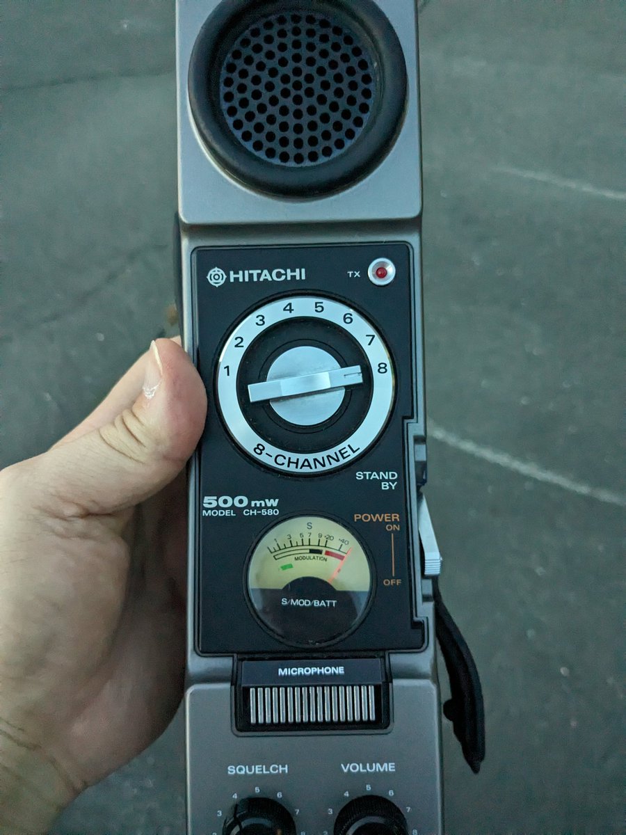 日立 市民ラジオ 合法トランシーバー 無線機 CH-580 500W 8ch 【公式通販】