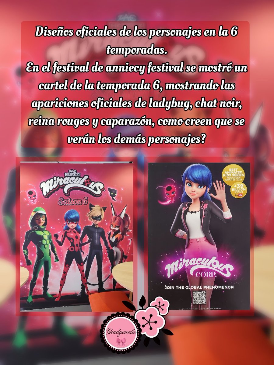 shadyxnette_'s tweet photo. Se acaban de revelar los  diseños oficiales de los personajes de la temporada 6 con el nuevo estudio de diseño. #miraculous #Miraculous6 https://t.co/qR4bwo43fv