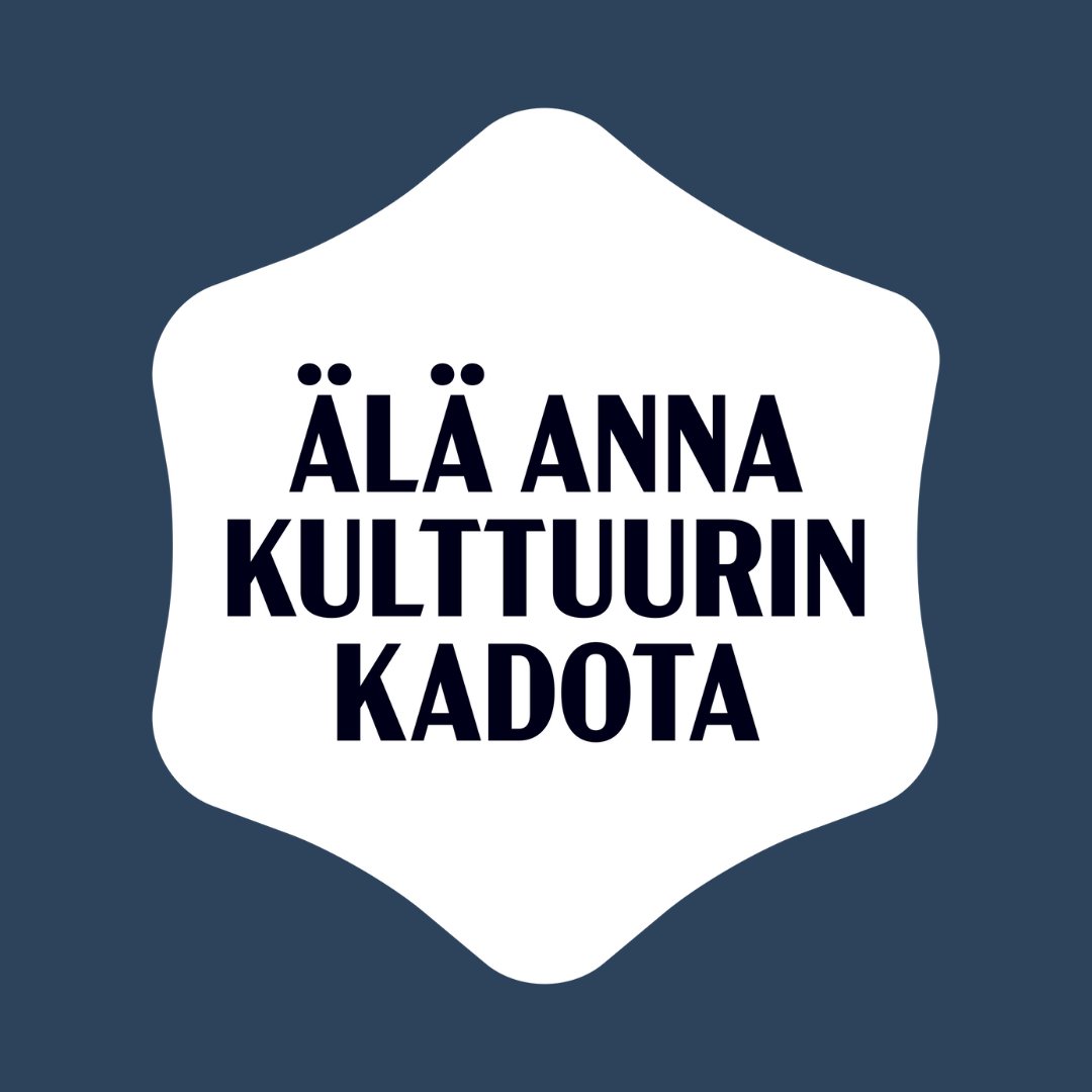 #ÄläAnnaKulttuurinKadota.
Satoja kotimaisia musiikkitapahtumia ja elokuvia tuetaan yksityisen kopioinnin hyvityksellä. Hallituksen giljotiinileikkaus hyvitykseen osuu kovaa luovaan alaan &amp; kulttuuritarjontaan!
Puolusta yksityisen kopioinnin hyvitystä: luovat.org/hyvitysmaksu