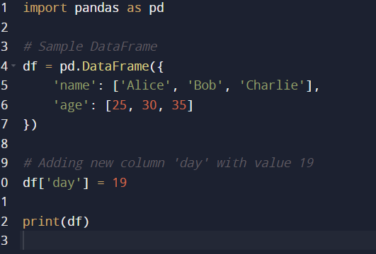 gsachdeva149's tweet photo. Day 19 of #100DaysOfCode: Adding a new column to a Pandas DataFrame! 🐍To add a new column to an existing DataFrame in Pandas, you can assign values to a new column name
#Python #Pandas #100DaysOfCode #DataScience https://t.co/oiWTX6ncGl