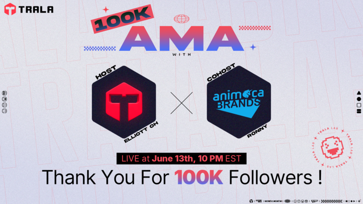 TRALA_Official's tweet photo. 🎙AMA Announcement

We will hold a special AMA with @animocabrands (Ronny) to celebrate the achievement of TRALA 100K

Please leave any questions about TRALA in the link below by Wednesday 22:00 PM (EST) 👇
https://t.co/Jsmhdhf6b7

🗓 AMA Time
- 6/13 (Thu) 22:00 (EST)
- 6/14 (Fri) 2:00 (UTC)

📌 AMA Link: https://t.co/XIUaixrVqK

There is also an event to drop TRALA OG NFTs to three people who participate in Space in real time and ask meaningful questions 🎁