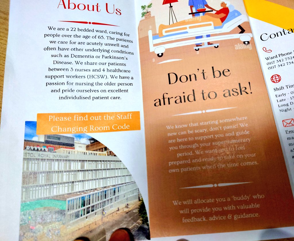 Welcome to @#A524 leaflet for new staff... "Don't be afraid to ask" so far it has lots of positive feedback <a href="/Coxj2Cox/">Juliet Neilson (cox)</a> <a href="/MrsCrowley01/">Heather Crowley</a> <a href="/HayleyLong18/">Hayley Long</a> <a href="/jodysaunders90/">Jody</a> <a href="/Angela34466577/">Angela Wright</a> <a href="/uhbwNHS/">University Hospitals Bristol and Weston NHS FT</a>