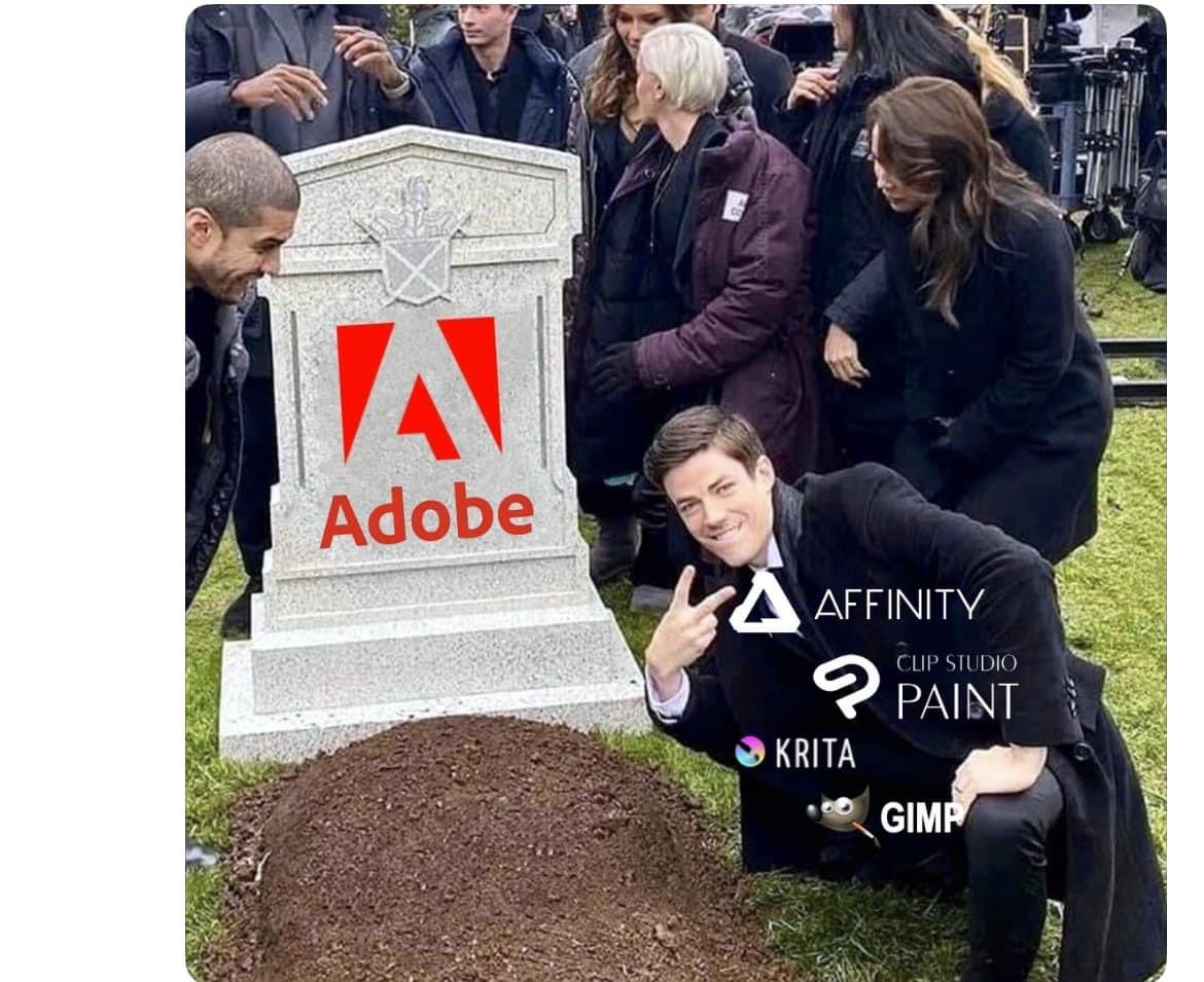 Icemanmodeler's tweet image. 🤣
#CancelAdobe 
#NoAI #LegislateAI #CreateDontScrape #AIAct #CancelAdobe #AIPlagiarism #StopAI #BanAI #Adobe #PS #AI