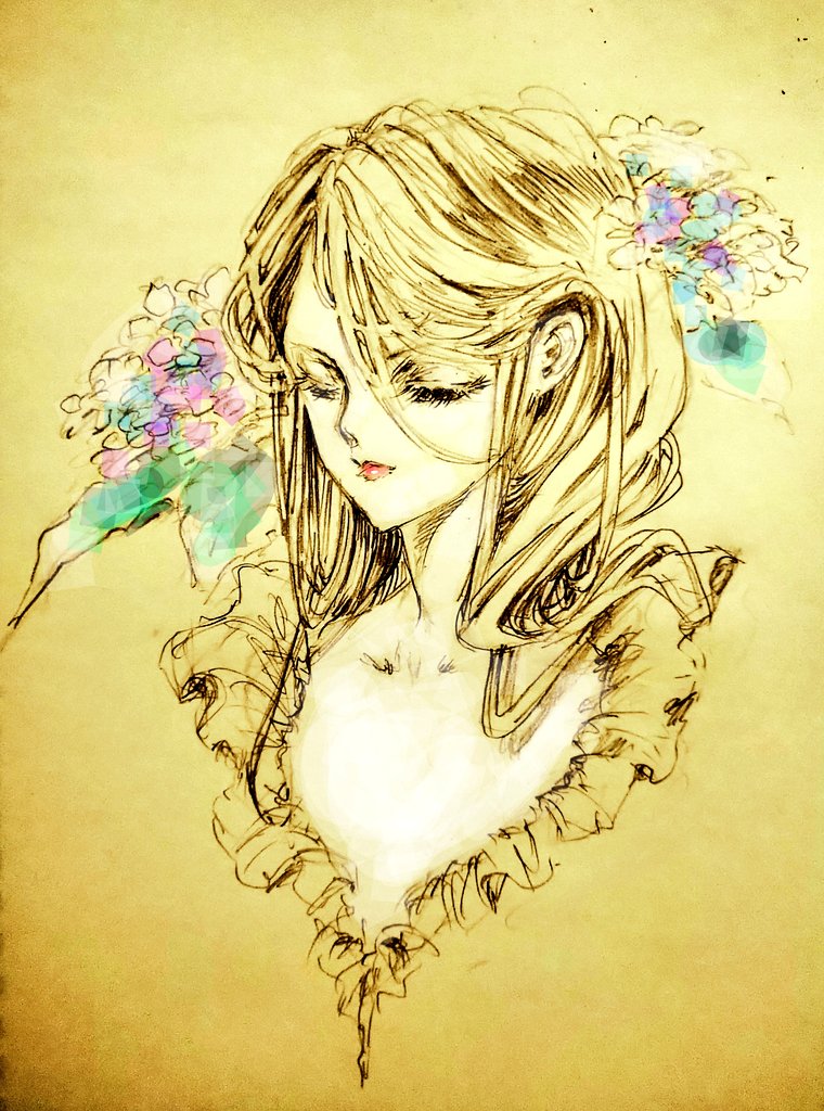 unitosarasa's tweet image. いずれ移ろう貴女への想い
その予感に震えながらも
恋をせずにはいられなかった

#DRAWING　#シャーペン　#SMARTPHONEprocessing