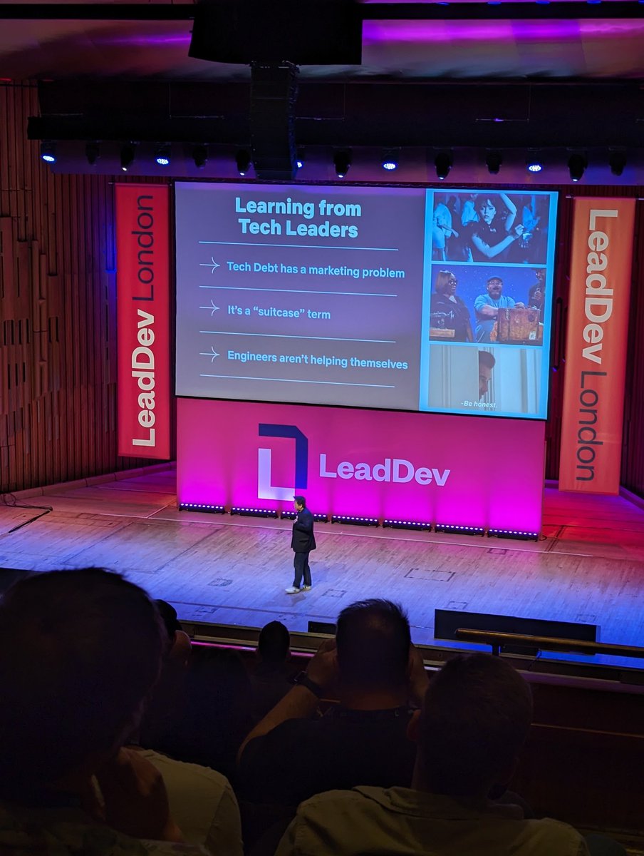Eleanor Deal (@unoxymoronic) on Twitter photo Awesome talk on reframing tech debt from <a href="/batmany13/">Bruce Wang</a> at #LeadDevLondon today! Really actionable tips on how to discuss tech debt in more actionable ways Awesome talk on reframing tech debt from <a href="/batmany13/">Bruce Wang</a> at #LeadDevLondon today! Really actionable tips on how to discuss tech debt in more actionable ways
