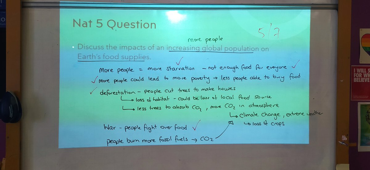 Our S3 Environmental Science pupils @GlenifferHigh are only a couple of weeks into the course but are already doing a fantastic job of attempting a Nat 5 question! What a team! #teamworkmakesthedreamwork #Sustainability #STEMEducation <a href="/GlenifferSci1/">Gleniffer High Science</a>