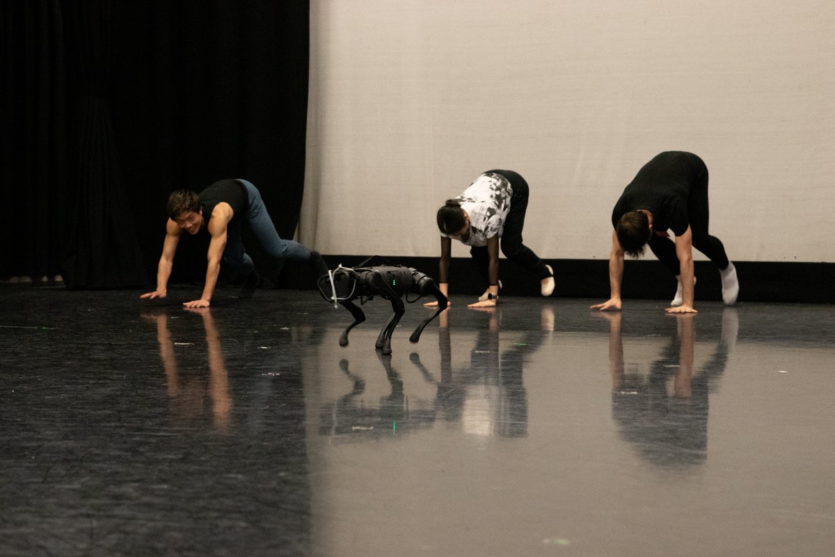 CreativLearnLab's tweet photo. Have you ever seen a dance-off between a robot dog and ballet dancers? 🩰🦿🐶 Our 'experience day' at @northernballet was a culmination of collaborative creativity, blending arts, engineering, and education to inspire cross-disciplinary thinking! #collaboration @batleygirls https://t.co/adRTvztnjy