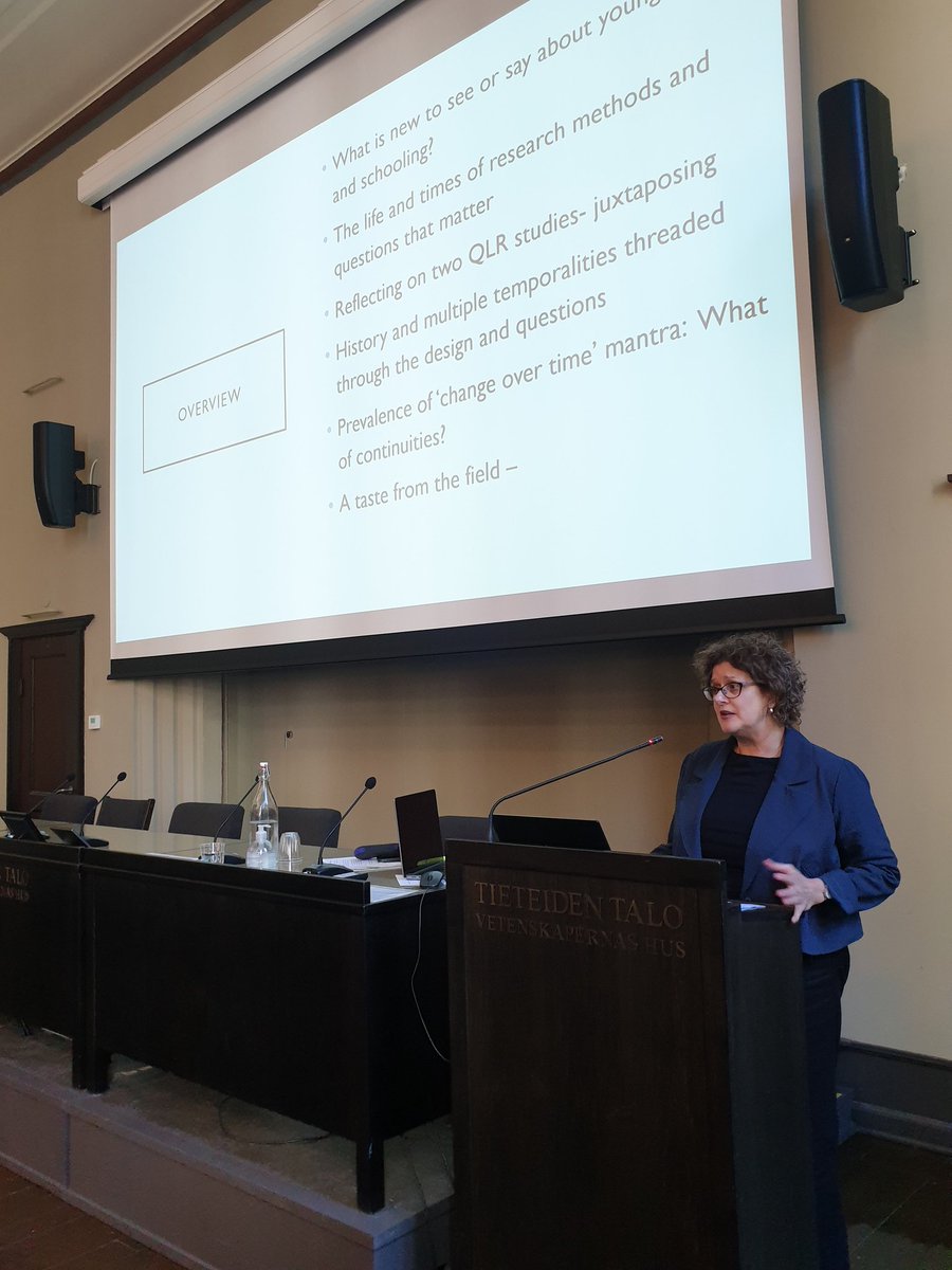 Keynote Julie McLeod (University of Melbourne) is currently giving us her presentation: #Historicising methods and questions in #qualitative #longitudinal #research 💐 Thank you Julie! 💐 <a href="/futurenordics/">Future Challenges in the Nordics</a>
<a href="/uniofjyvaskyla/">University of Jyväskylä</a>
<a href="/SuomenAkatemia/">Suomen Akatemia | Research Council of Finland</a>