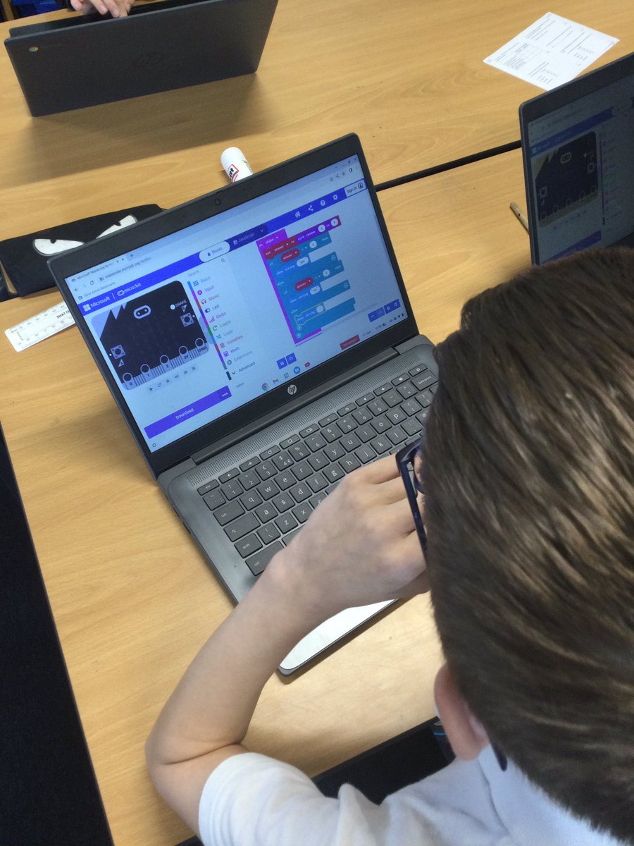 This morning we have been using the Chromebooks to explore ‘If, Then, Else’ options on the <a href="/microbit_edu/">Micro:bit Educational Foundation</a> 💻