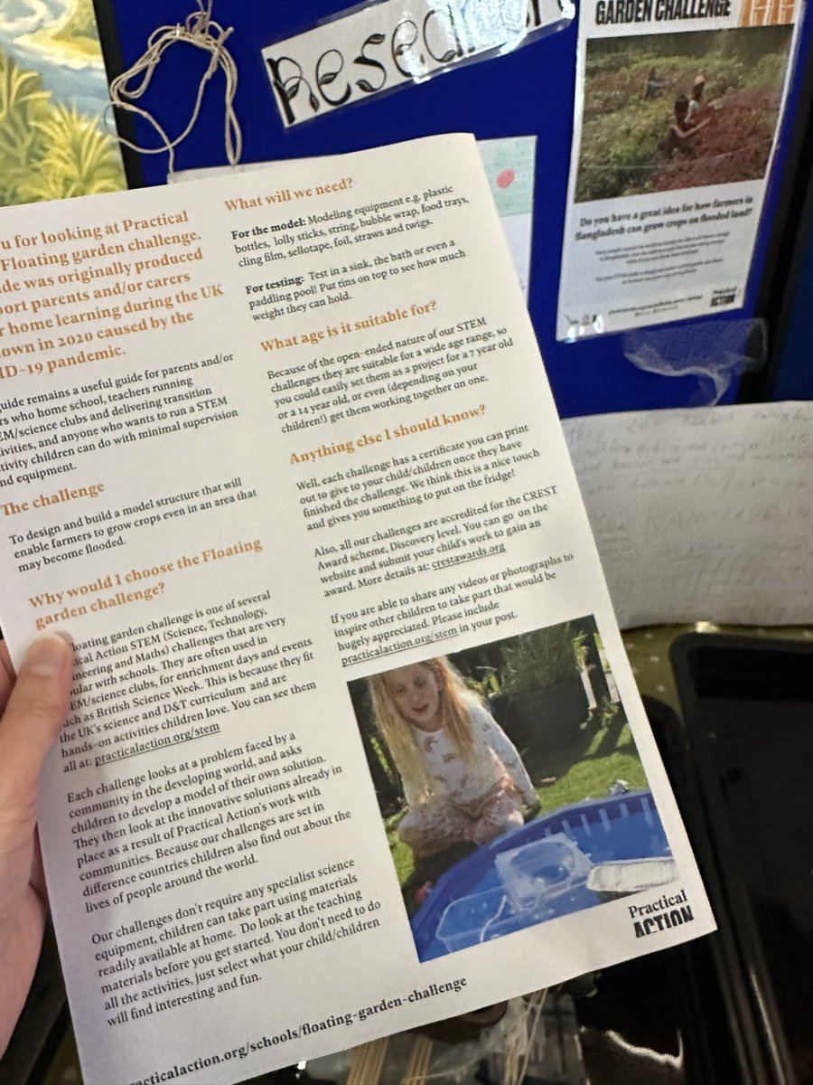 <a href="/ColchesterZoo/">Colchester Zoo</a> <a href="/AnglianWater/">Anglian Water</a> To designing floating garden to solve a real life flooding problem in Bangladesh <a href="/PracticalAction/">Practical Action</a> <a href="/PA_Schools/">Practical Action Schools</a> #GSSfS2024 
(I spy <a href="/Letsdosci/">Letsdoscience</a> <a href="/EdadventuresM/">Gemma</a> #MarvellousMarthy)