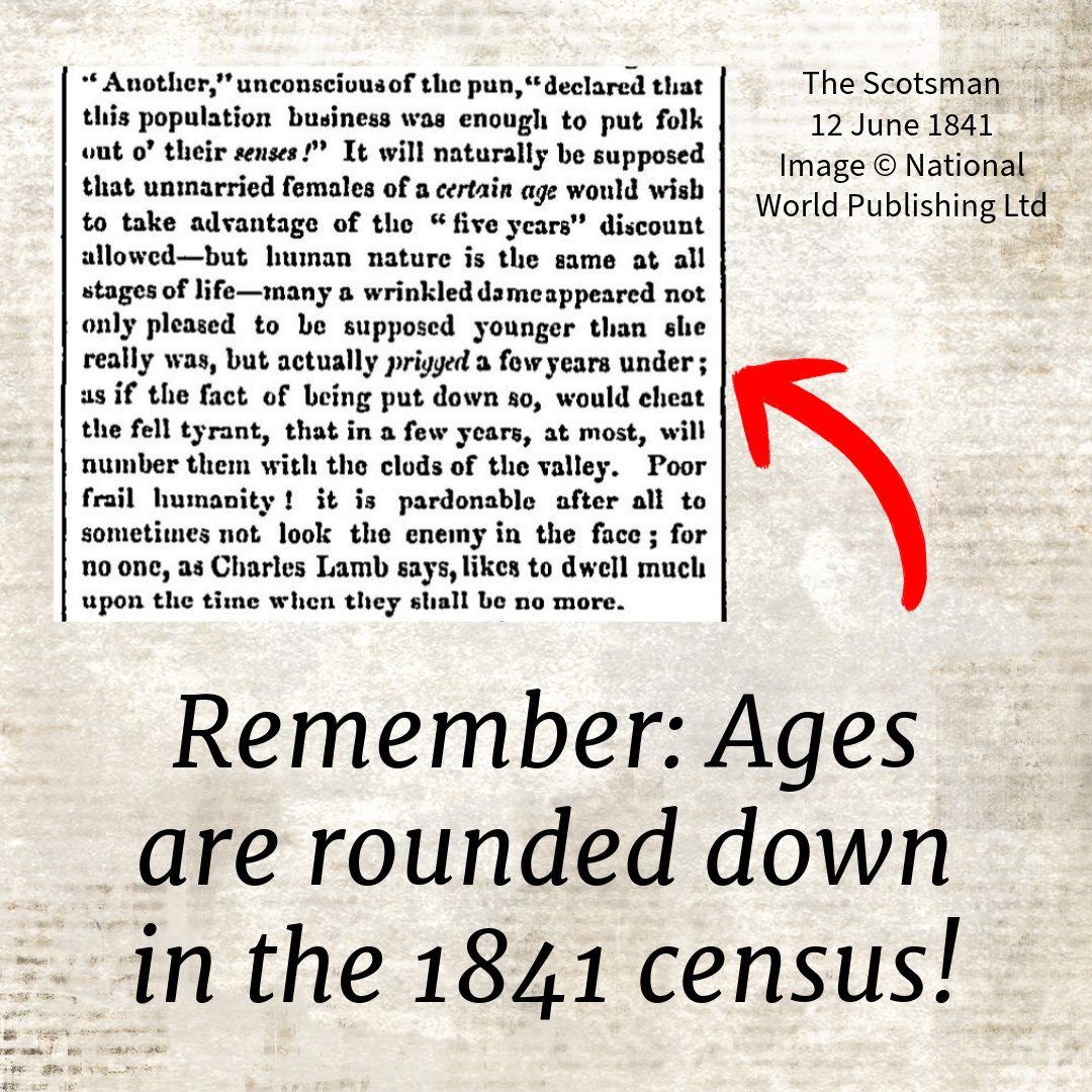 maxwellancestry's tweet photo. Check out my latest article: Remember: Ages are rounded down in the 1841 census! https://t.co/Tu2nVH90P6 via @LinkedIn https://t.co/XXa4GdjYqa