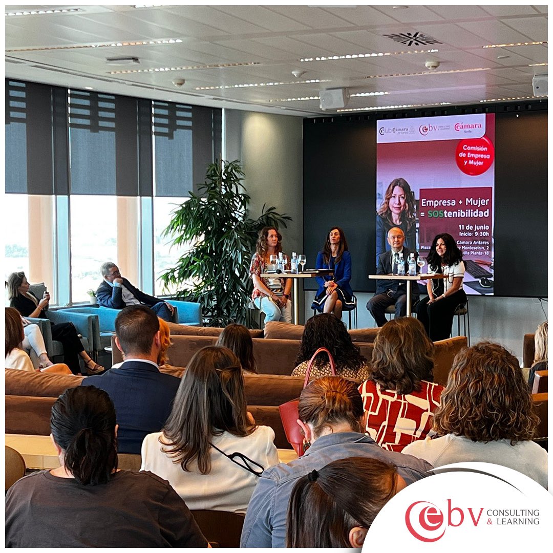 EBVconsulting's tweet photo. 🌿 Experiencias prácticas en sostenibilidad 🌍

⏰ Acaba de finalizar la Jornada 'Empresa + Mujer = Sostenibilidad', organizada por la Cámara de Comercio de Sevilla junto con EBV, patrocinador de la jornada. La Mesa ha estado moderada por nuestra directora Sonia Arias. https://t.co/I6Mw4bUFhf