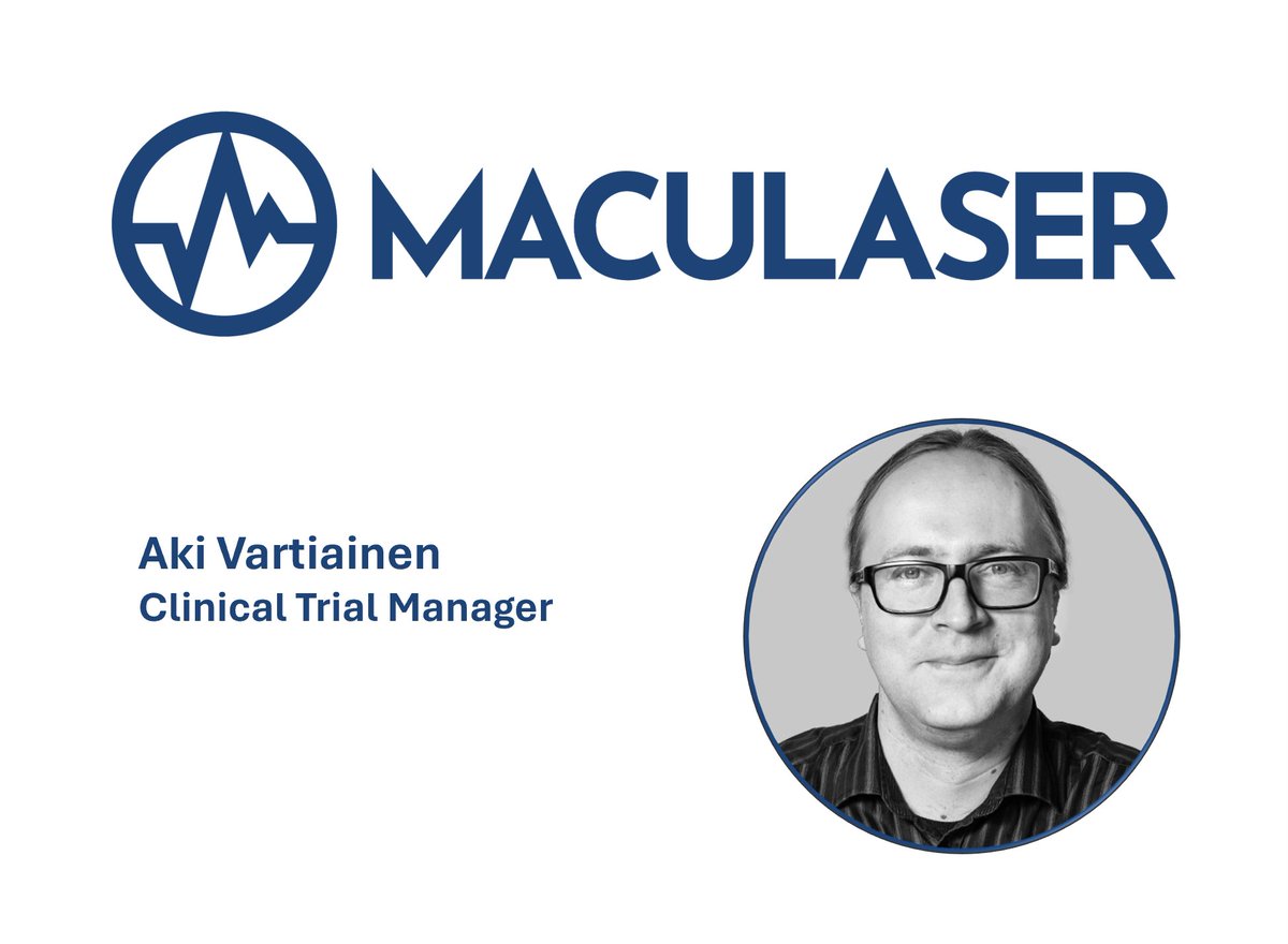 We are pleased to announce that Aki Vartiainen joins the Maculaser team as Clinical Trial Manager. 
Aki brings strong expertise to our team, having worked on over 20 clinical trials, including First-In-Human and post-market studies. Welcome to #Maculaser, Aki!#ClinicalTrials