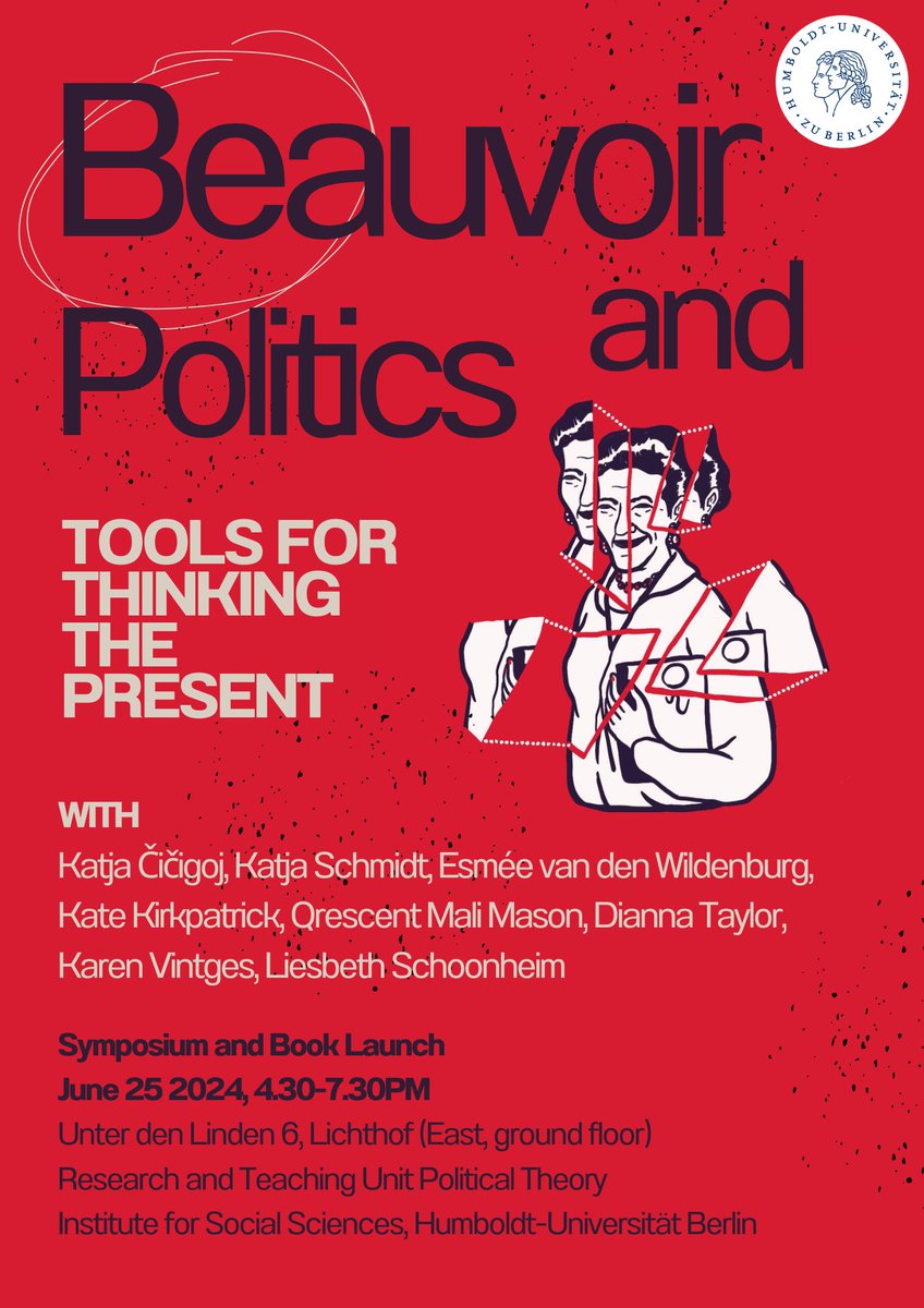 Kate Kirkpatrick (@philosofemme) on Twitter photo Beauvoir and Politics: Book Symposium and Launch
Tuesday, 25 June <a href="/HumboldtUni/">Humboldt-Universität zu Berlin</a>
Link below for info and registration ⬇️ Beauvoir and Politics: Book Symposium and Launch
Tuesday, 25 June <a href="/HumboldtUni/">Humboldt-Universität zu Berlin</a>
Link below for info and registration ⬇️
