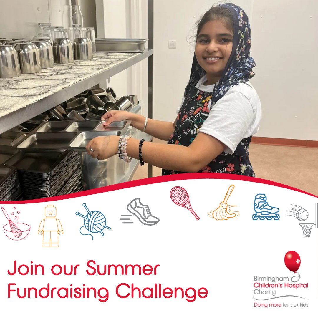 Bham_Childrens's tweet photo. Could your little one take on our Summer Fundraising Challenge? Get sponsored to tackle six activities over the six week summer holiday and earn a free wristband or t-shirt as a thank you for taking part! Sign up here: https://t.co/eWAylnWDzm https://t.co/oVJPeXZSZm
