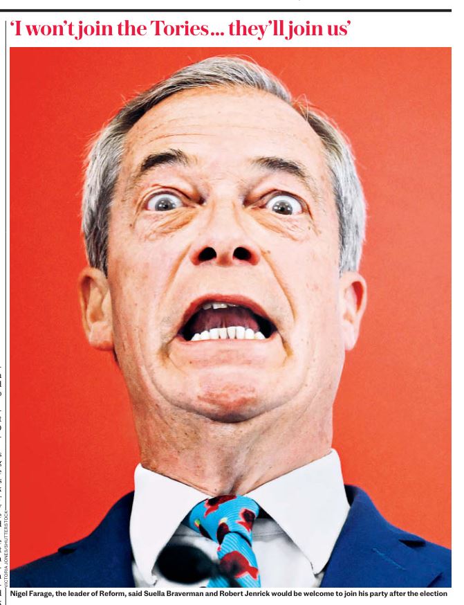 A couple of smashing Election pics in todays papers... 📸 <a href="/EdwardJDavey/">Ed Davey</a> by <a href="/PohleRichard/">Richard Pohle</a> (in <a href="/thetimes/">The Times and The Sunday Times</a>)  📸 <a href="/Nigel_Farage/">Nigel Farage MP</a> by <a href="/VictoriaJonesPA/">Victoria Jones</a> (in <a href="/Telegraph/">The Telegraph</a>) #photography #media #newspapers #Elections