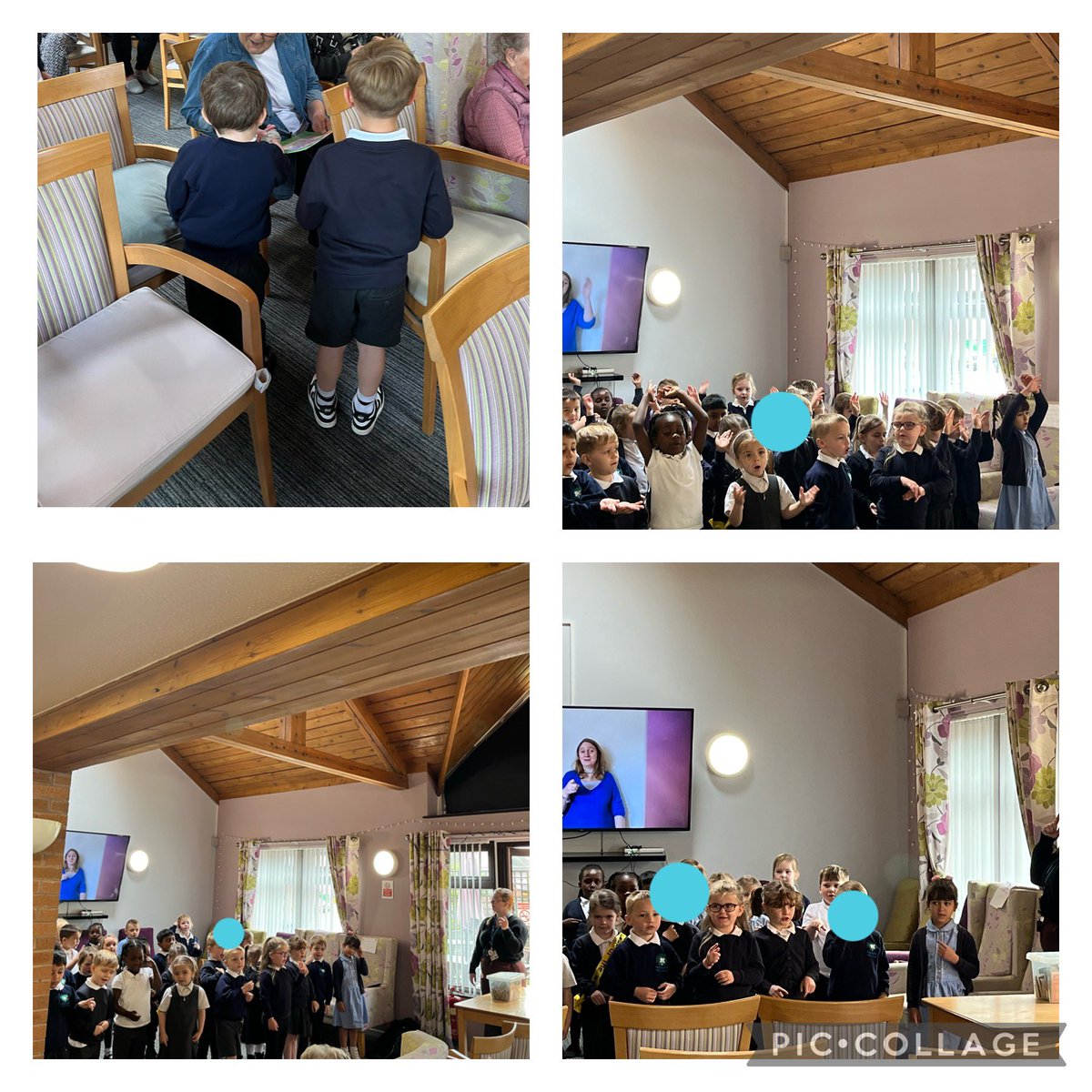 MissReed_HPS's tweet photo. We had a wonderful morning at Whiteways care home. We sang some songs and gave the residents some of our artwork. Thank you for having us, we can’t wait to visit again soon 😊. @HighbankPrimary #CommunityActionWeek https://t.co/k5wZormXAk