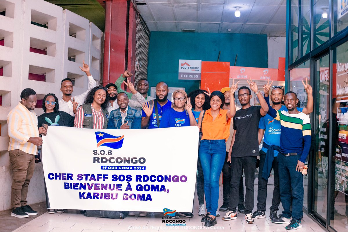 Benedangita's tweet photo. Retour en image de l'arrivée de la coordination du collectif #SOSRDCONGO à Goma pour préparer le terrain pour la distribution des dons ramenés de la Belgique aux déplacés de guerre des différents camps de cette partie Est de la République démocratique du Congo. https://t.co/IZYPVurh73