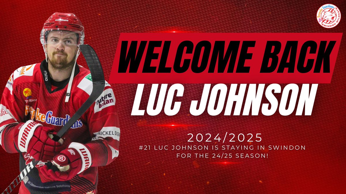 SwinWildcats's tweet photo. Feeling 'Luc'ky, 'Cats fans?🍀

We are pleased to confirm that Luc Johnson will once again be lining up in the red and white in the 24/25 National League season!😼

🗞️ https://t.co/8gK3rkSKJA https://t.co/b4IUeLKm73